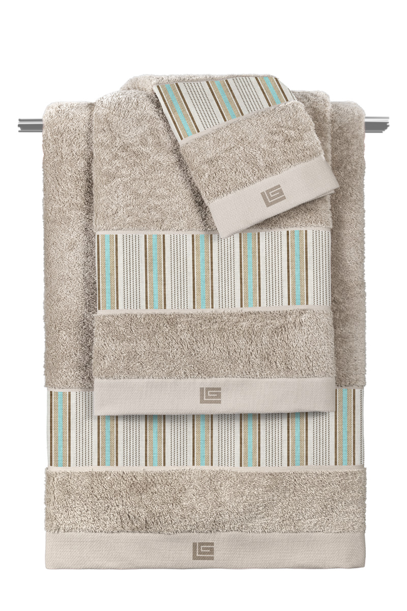 Σετ Πετσέτες Guy Laroche Pinstripe Natural 3τμχ