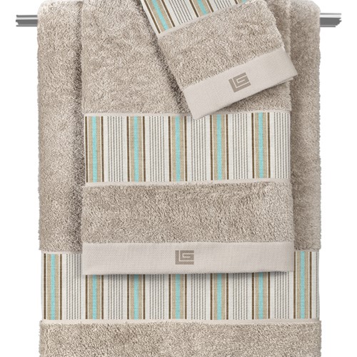 Σετ Πετσέτες Guy Laroche Pinstripe Natural 3τμχ