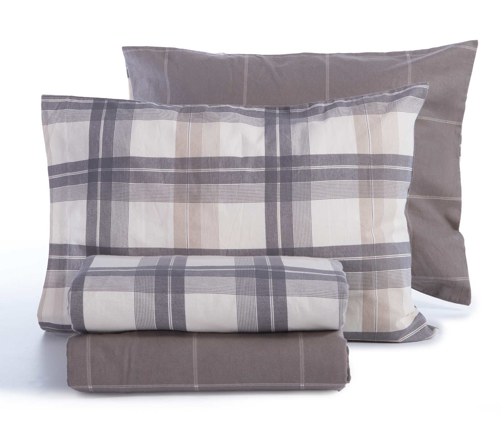 Φανελένια Σεντόνια Nef-Nef Homeware Μονά (Σετ) Charlie 160X260 Grey