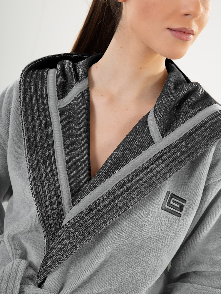  Μπουρνούζι Guy Laroche Monogram Smoke X.Large