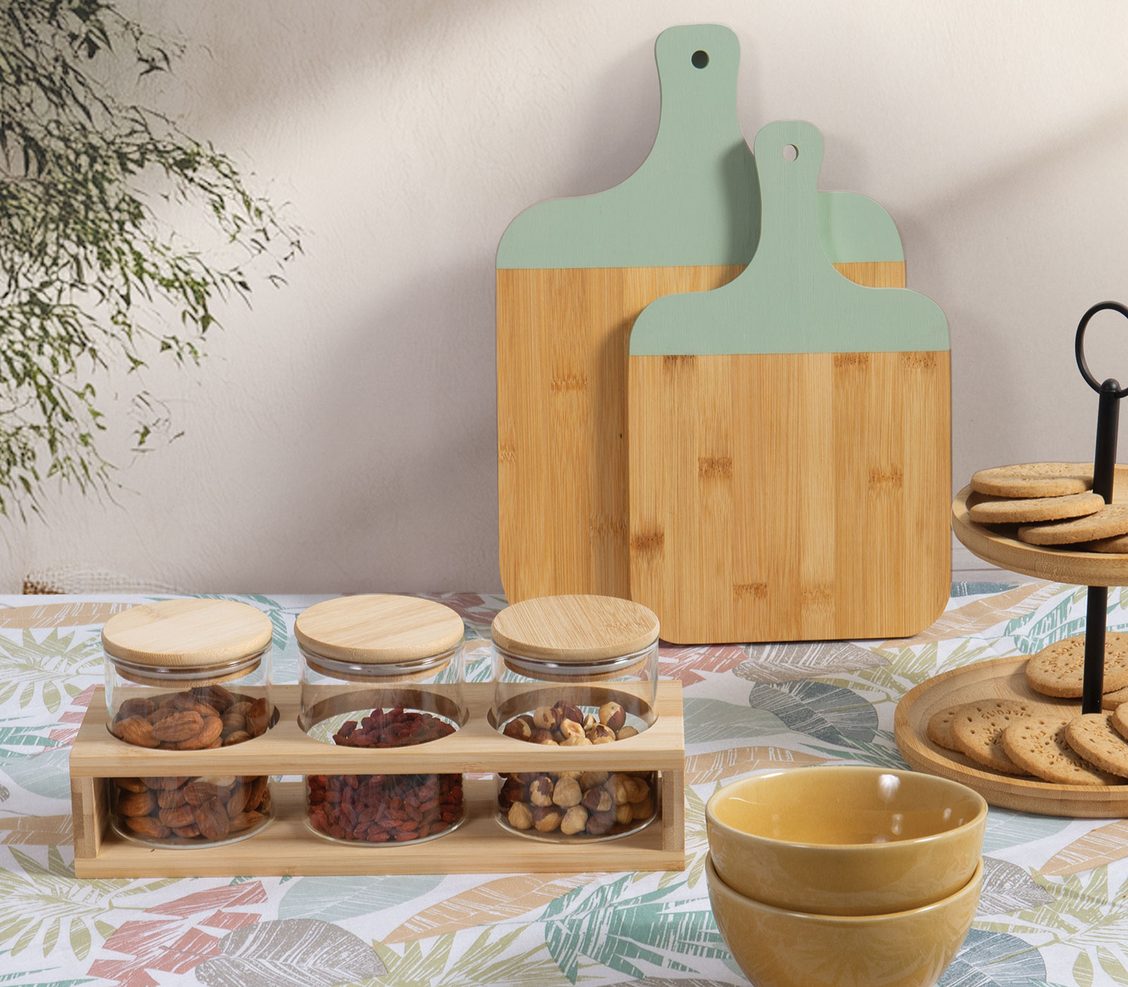 Βάζο Με Καπάκι Nef-Nef Homeware Fonten (3τμχ) 8X9,2-10,3