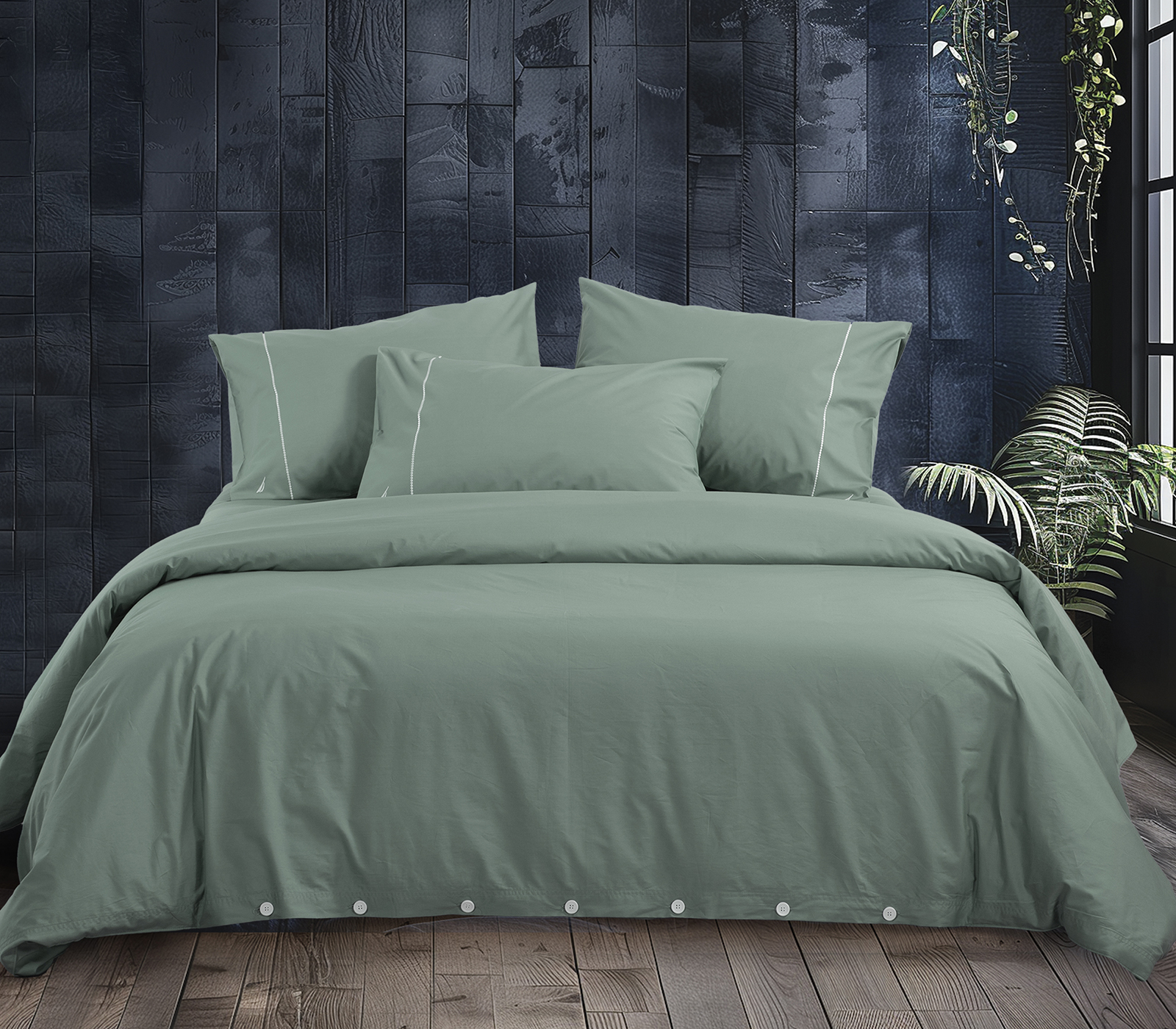 Παπλωματοθήκη Υπέρδιπλη Nef-Nef Homeware (Σετ)  Nautica-Nau Wave Solid 240X220 Green