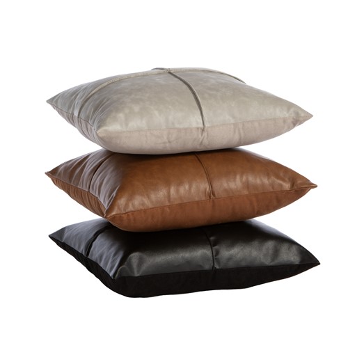 Διακοσμητικό Μαξιλάρι Nef-Nef Homeware με υφη δέρματος Lethal 45x45 Grey