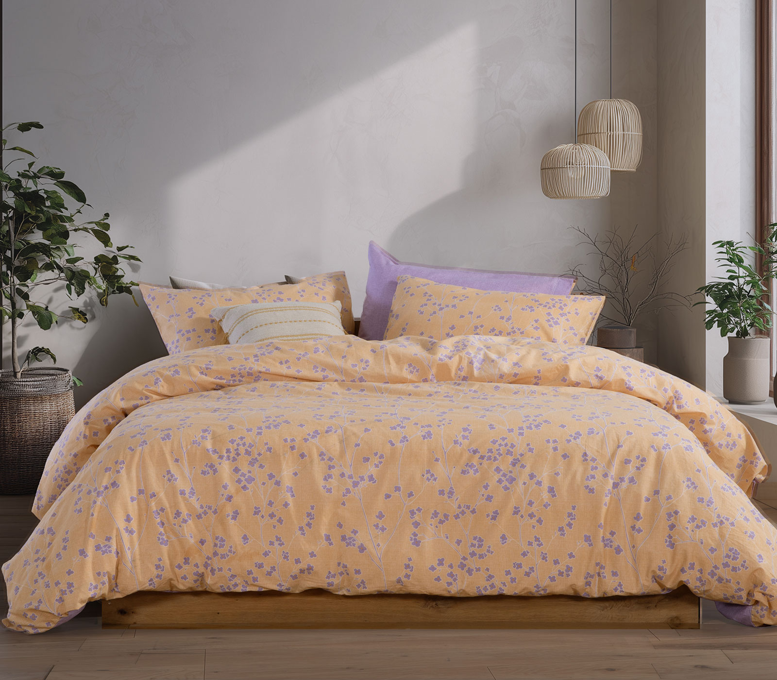 Σεντόνια Υπέρδιπλα  Nef-Nef Homeware (Σετ) Florina  240x270 Yellow