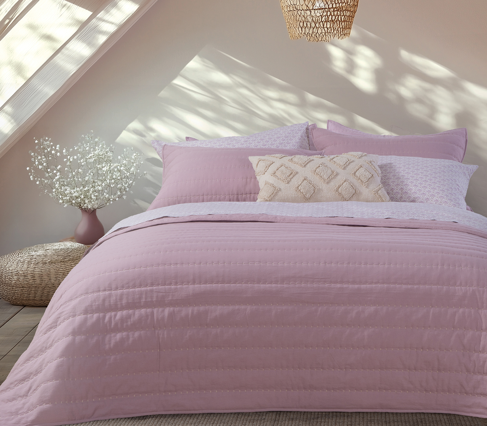 Κουβερλί King Size  Nef-Nef Homeware Colorfull 270x270 Lilac