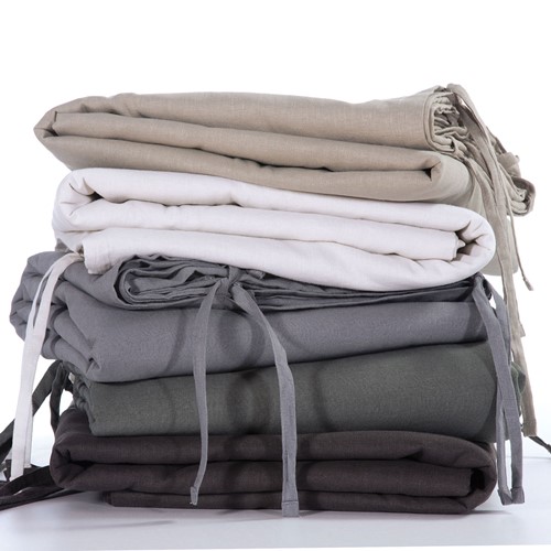 Παπλωματοθήκη King Size Nef-Nef Λινή Cotton-Linen 260Χ240 Anthracite