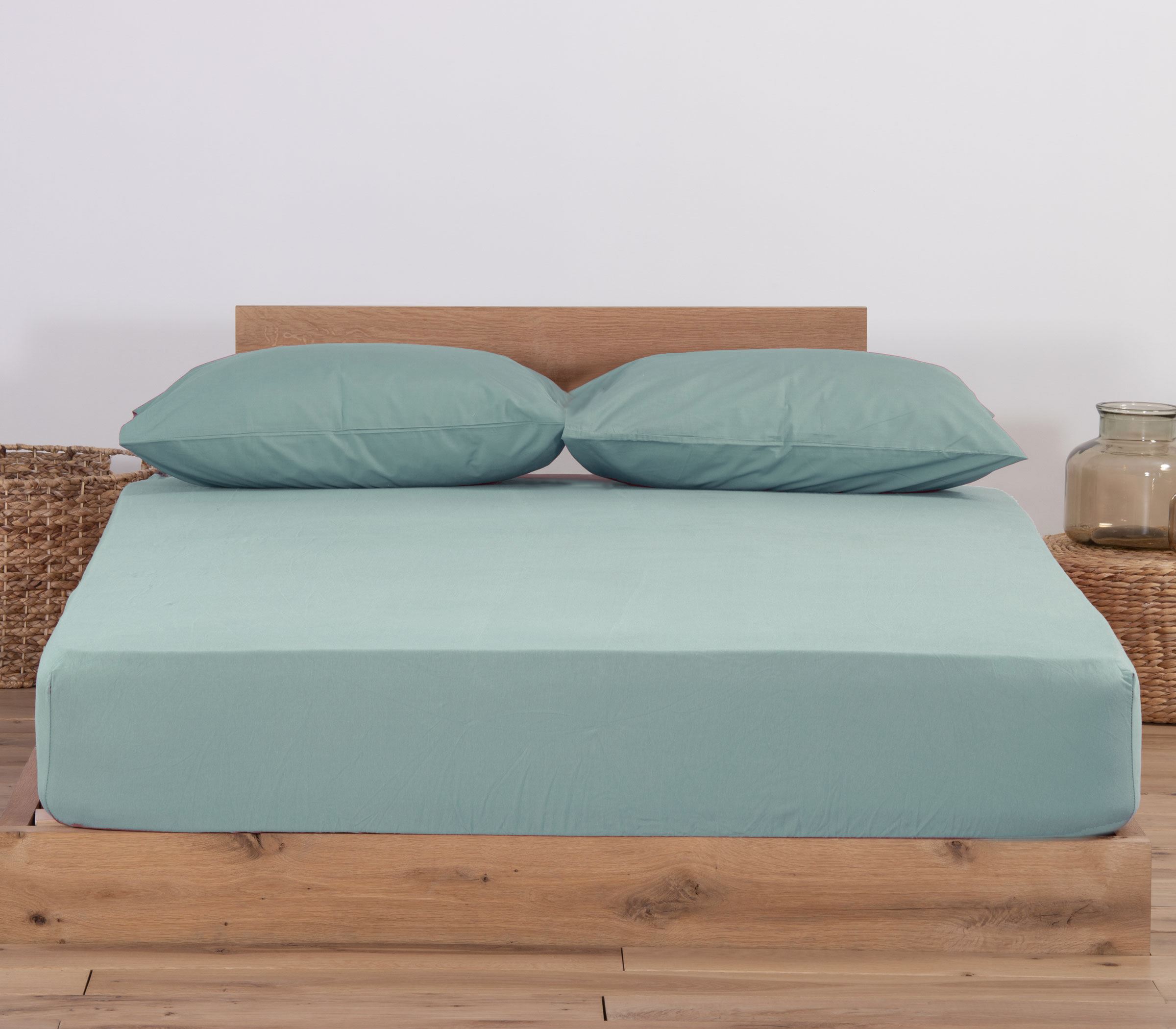 Σεντόνι Διπλό Nef-Nef Homeware Με λάστιχο 140Χ200+30 Mint