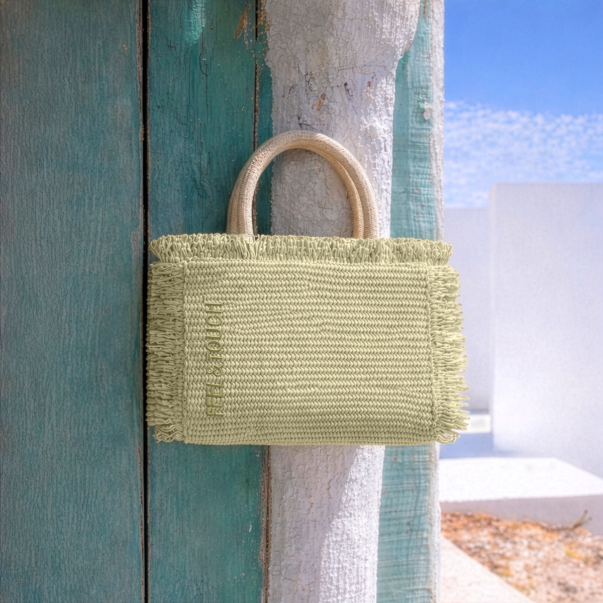 Τσάντα Θαλάσσης Mini Feel and Touch Dusty Yellow