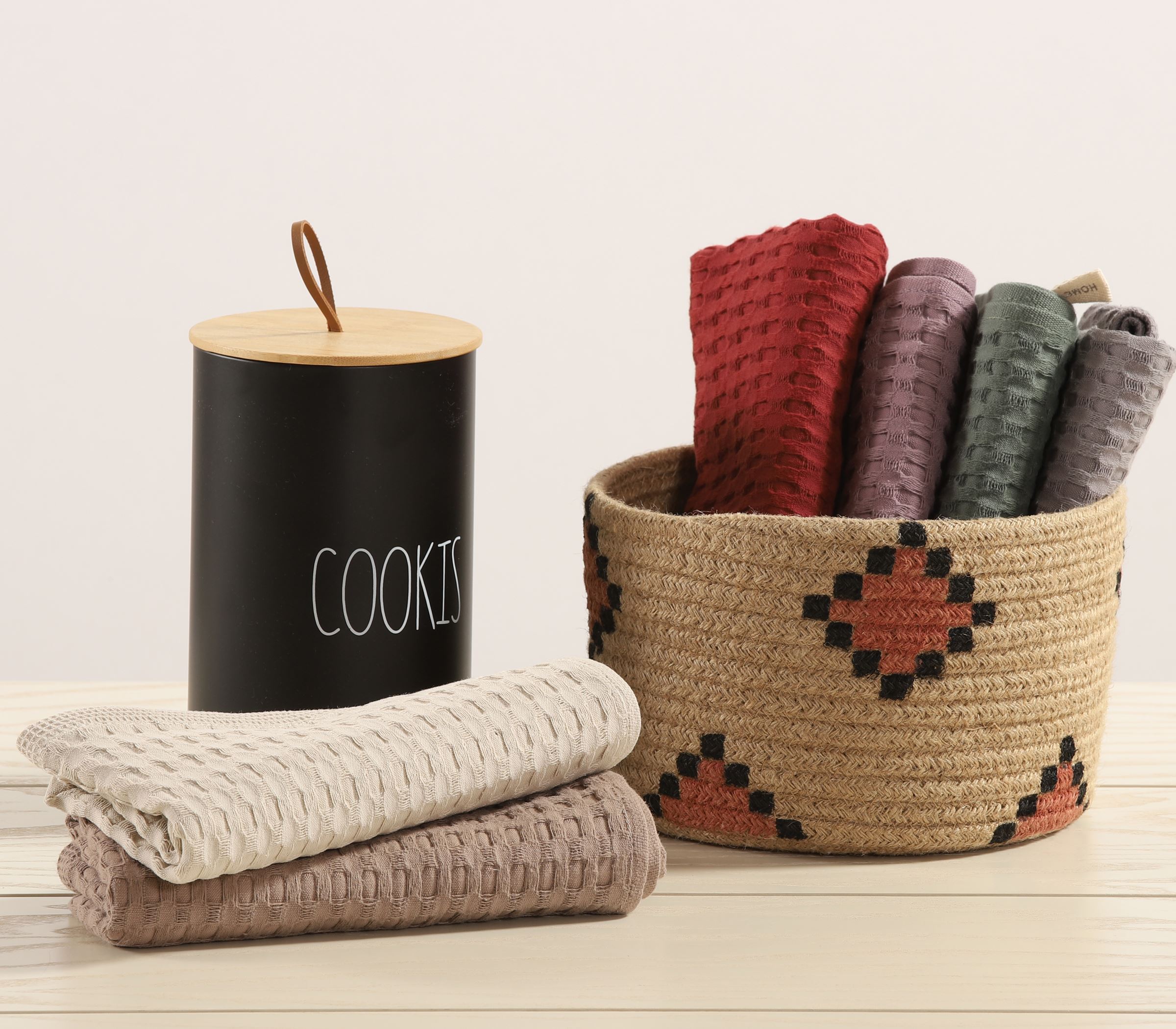 Ποτηρόπανο Nef-Nef Homeware Wafflow 24 45x68 D.Grey