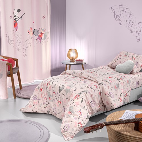 Παιδικά Σεντόνια Saint Clair (Σετ) Jazz 100X200+28 Lilac (Με Λάστιχο)