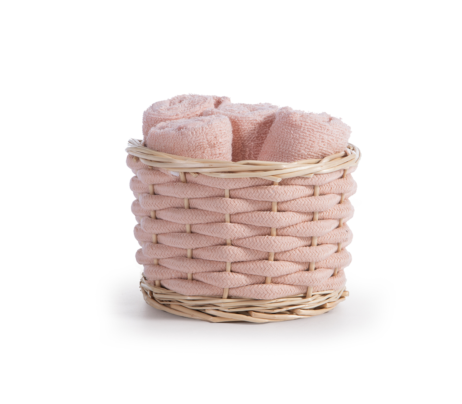 Διακοσμητικό Καλάθι Με Λαβέτες  Nef-Nef Homeware Borra Peach