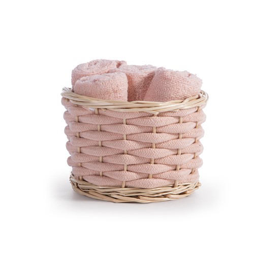 Διακοσμητικό Καλάθι Με Λαβέτες Nef-Nef Homeware Borra Peach