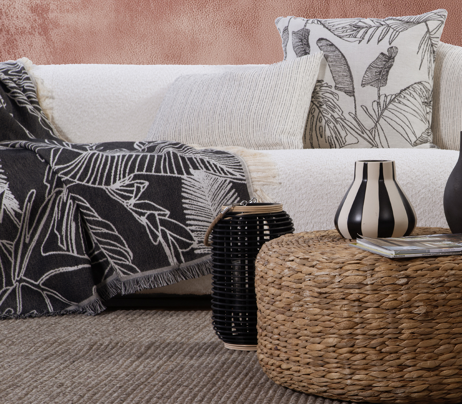 Διακοσμητικό Ριχτάρι Πολυθρόνας Nef-Nef Homeware Grow Deco 130Χ170 Ecru/Beige