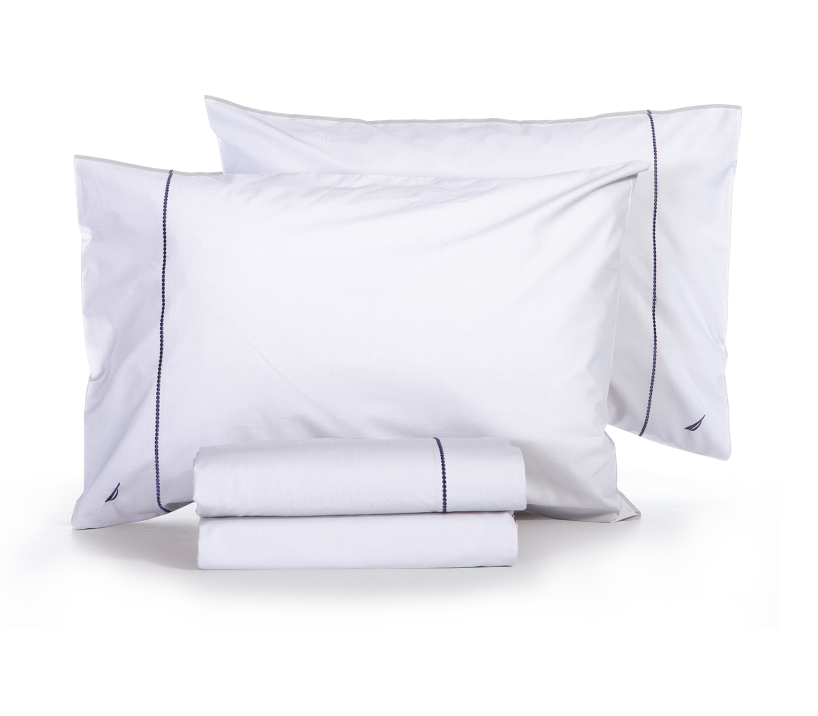 Σεντόνια Υπέρδιπλα Nef-Nef  (Σετ) Homeware Nautica - Nau Wave Solid 240Χ270 White