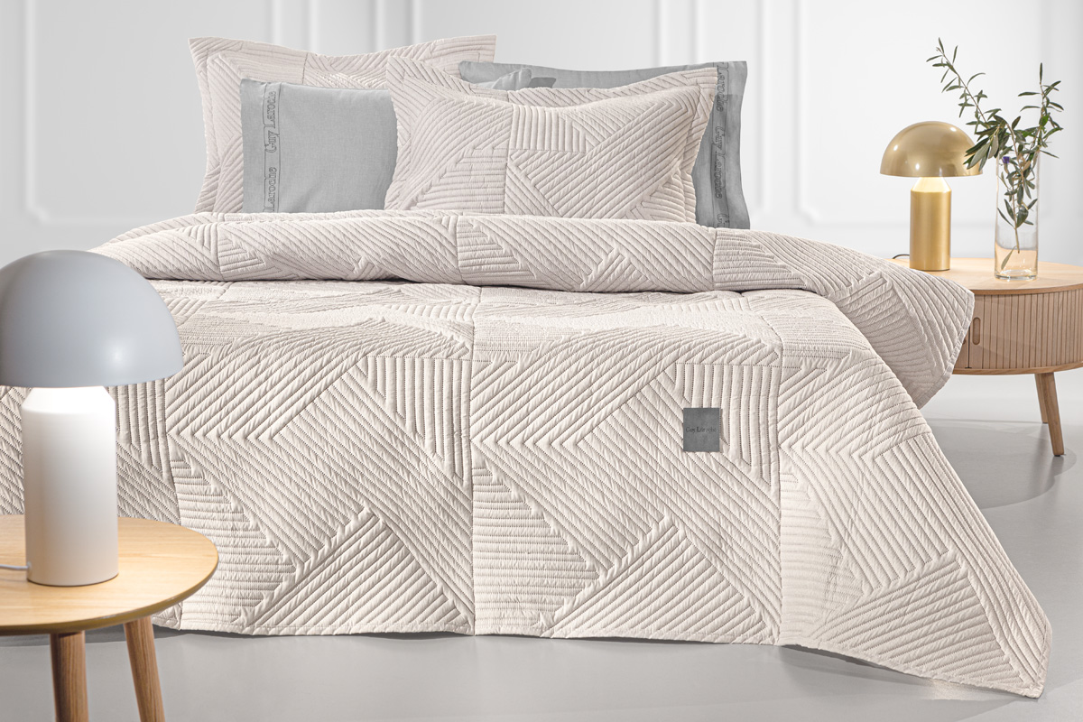 Κουβερλί Υπέρδιπλο Guy Laroche (Σετ) Ziana Natural 220X240
