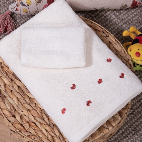 Βρεφικές Πετσέτες Nef-Nef Homeware Lady Bug Ecru
