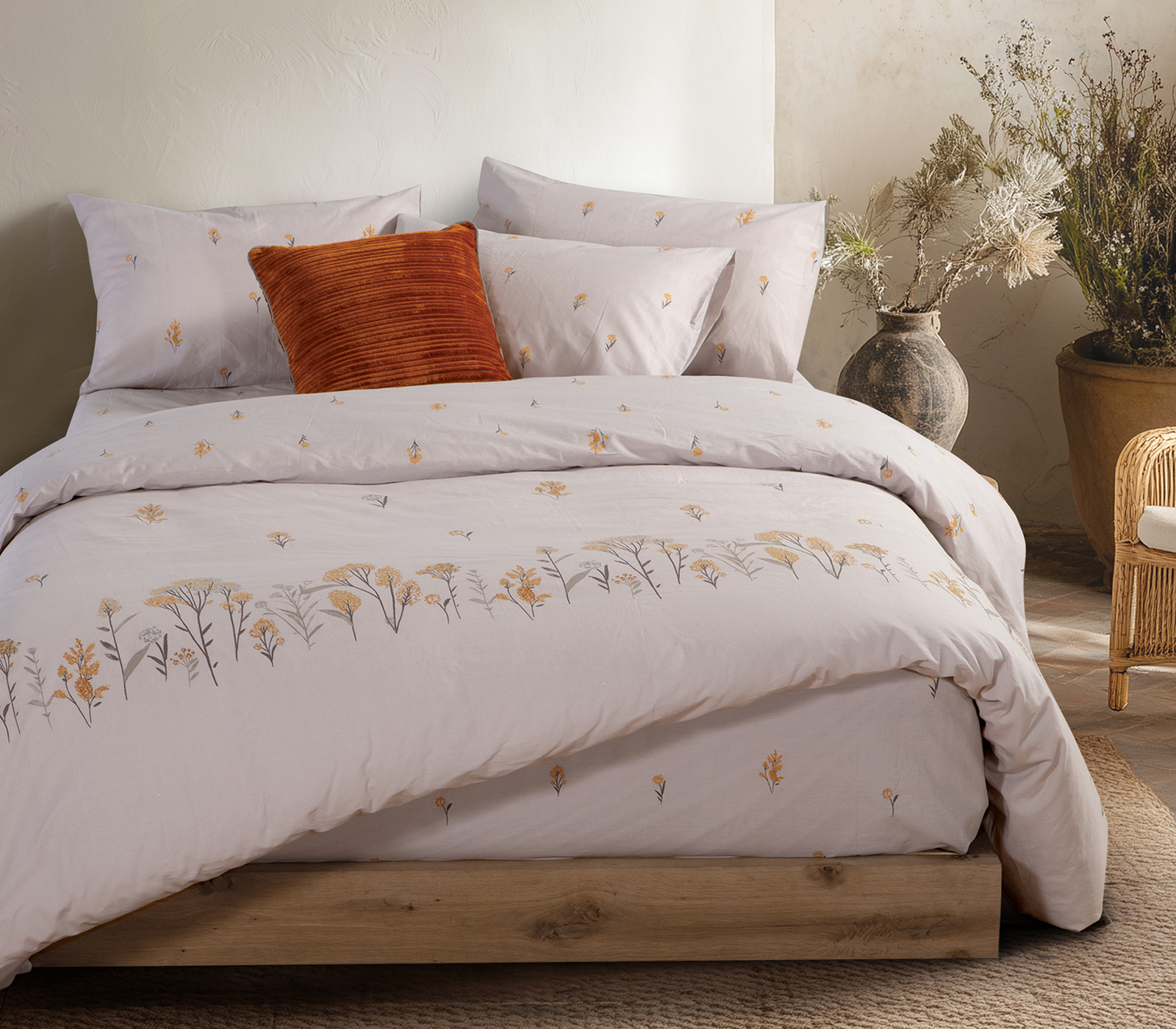 Παπλωματοθήκη Υπέρδιπλη Nef-Nef Homeware (Σετ) Fragesca 240x230 Grey