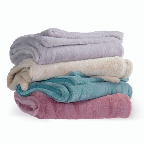 Βρεφική Κουβέρτα Αγκαλιάς Nef-Nef Γούνινη Rabbit Fur Hug 80X110 Dusty Aqua