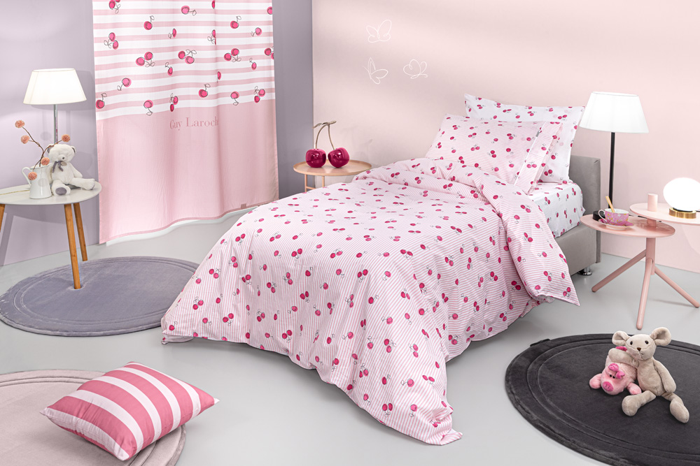 Παιδικά Σεντόνια Guy Laroche (Σετ) Cherries 165X250 