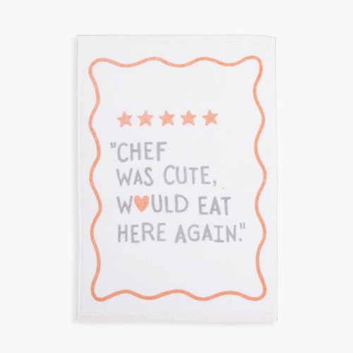 Ποτηρόπανο Nef-Nef Homeware Chef Was Cute 40Χ60 Ecru