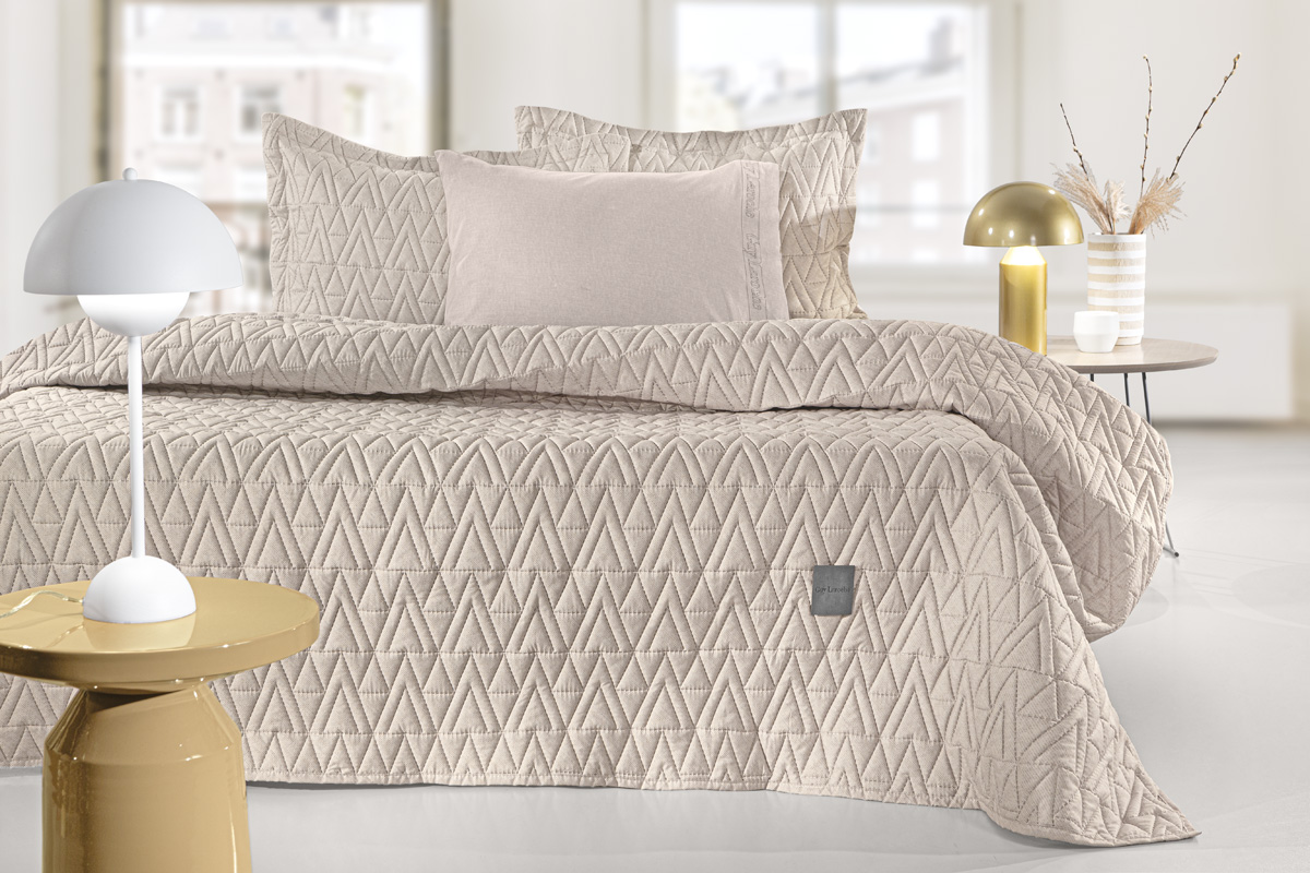 Κουβερλί Υπέρδιπλο Guy Laroche (Σετ) Kylian Natural 220X240
