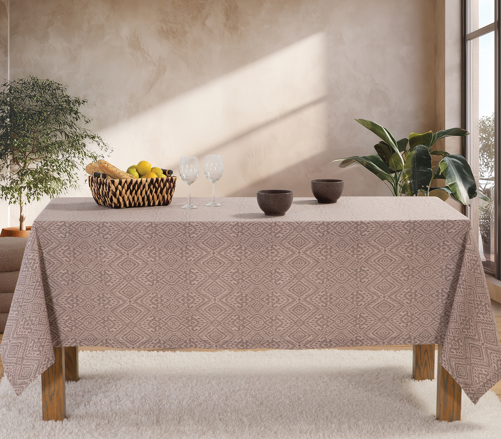 Τραπεζομάντηλο Nef-Nef Homeware Orion 140x140 Grey 