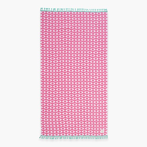 Πετσέτα Θαλάσσης Nef-Nef Homeware Option Fringes 90X170 Aqua