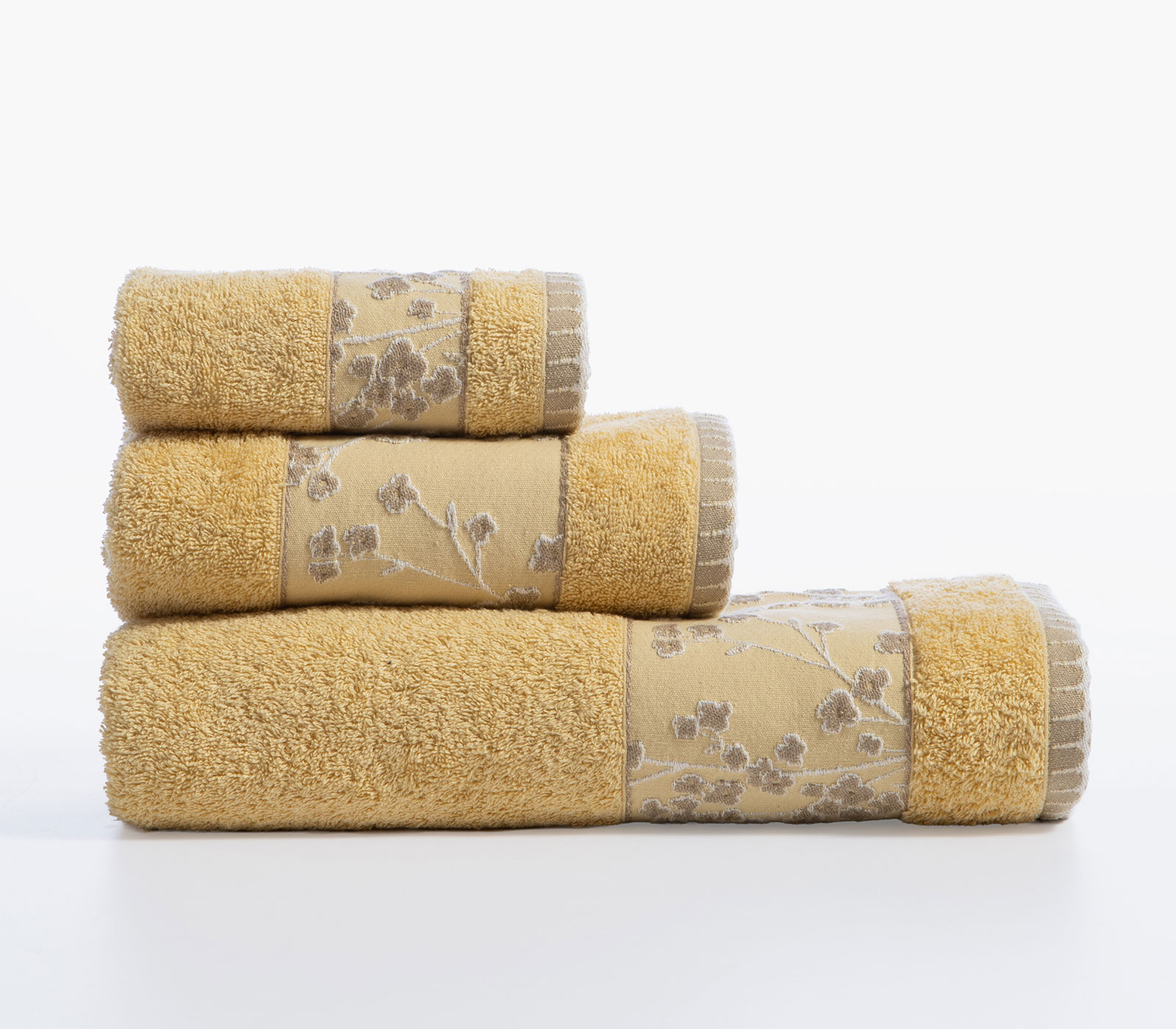 Σετ Πετσέτες Nef-Nef Homeware (3ΤΜΧ) Floriva Yellow