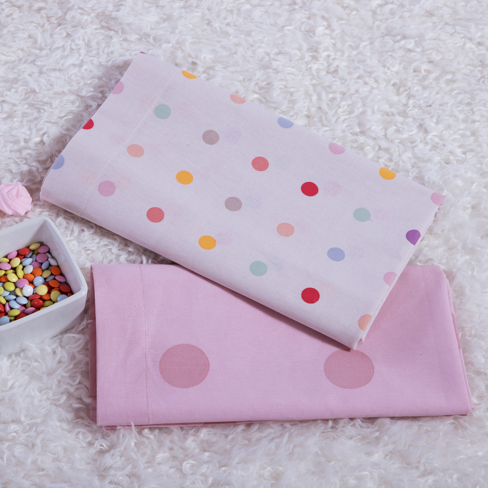 Βρεφικά Σεντόνια Λίκνου Nef-Nef Homeware Σετ 2τμχ Baby Dots
