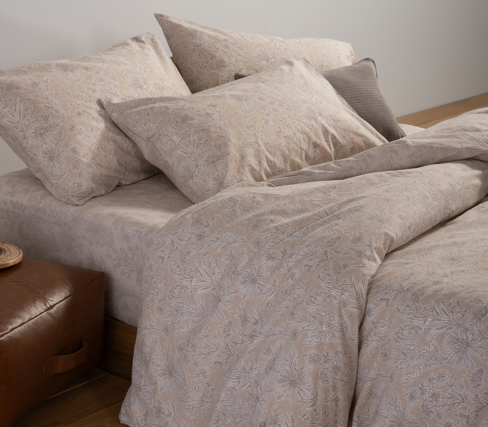 Παπλωματοθήκη Υπέρδιπλη Nef-Nef Homeware (Σετ) Lucil 240x230 Beige