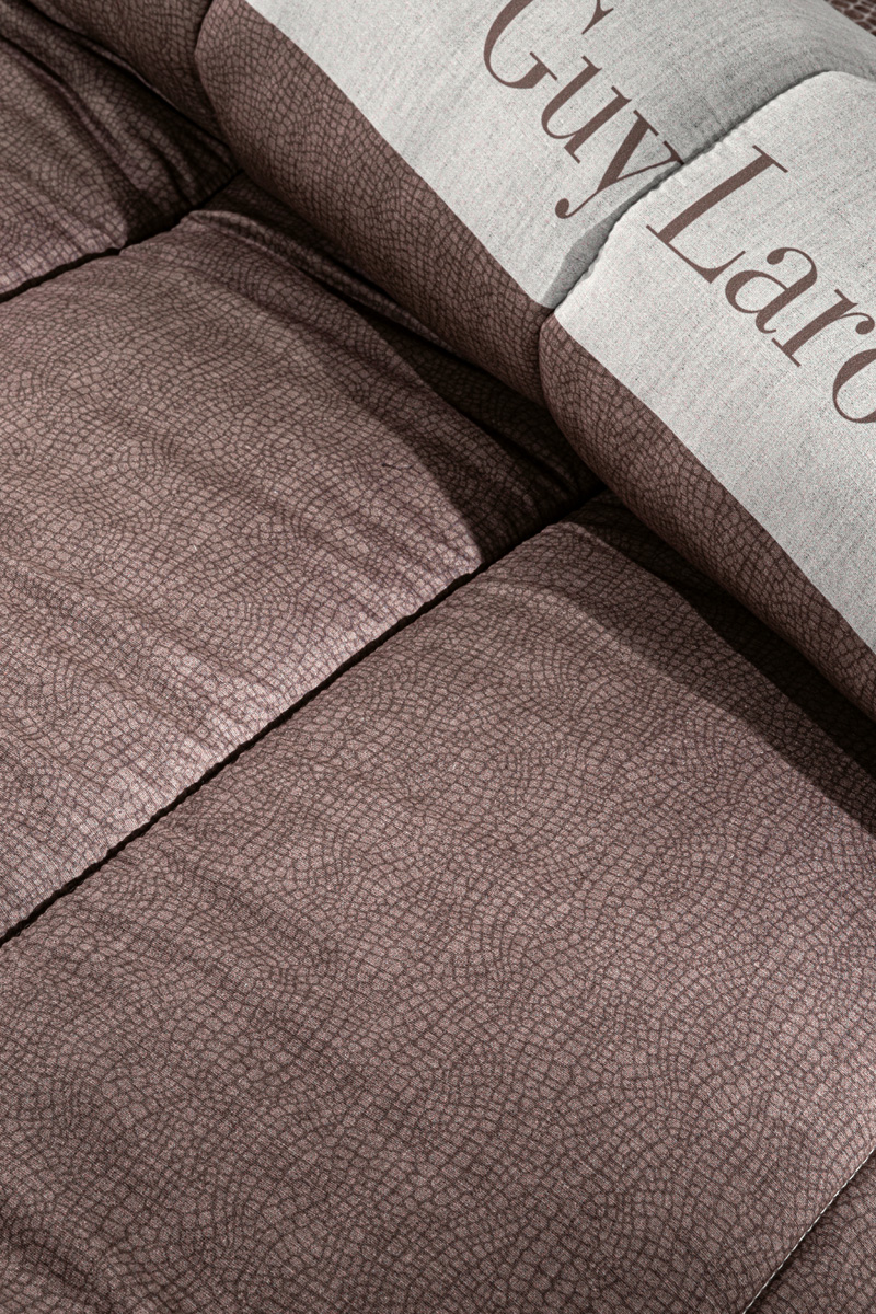 Παπλωματοθήκη Yπέρδιπλη Guy Laroche Safari Suede Choco 225X245 