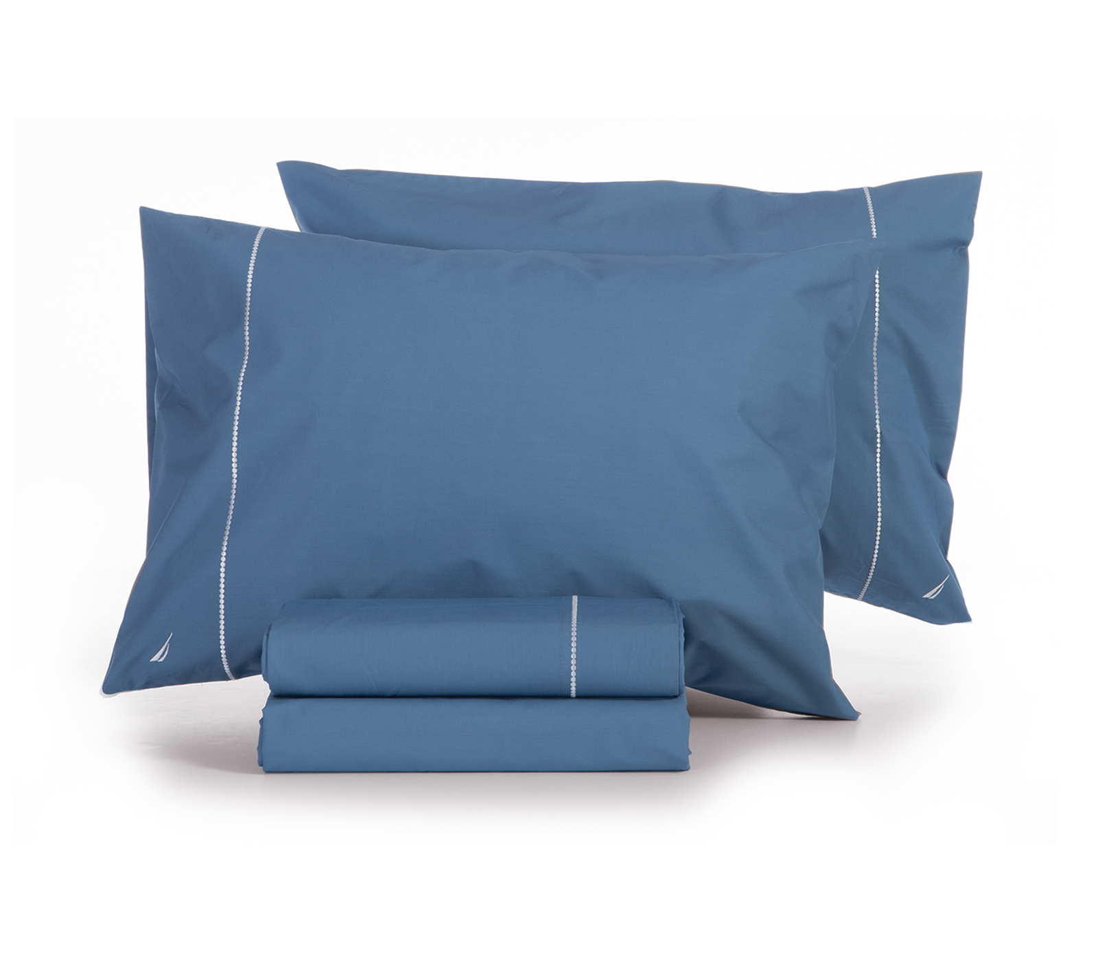 Σεντόνια King Size Nef-Nef Homeware (Σετ) Nautica - Nau Wave Solid 280Χ270 Blue