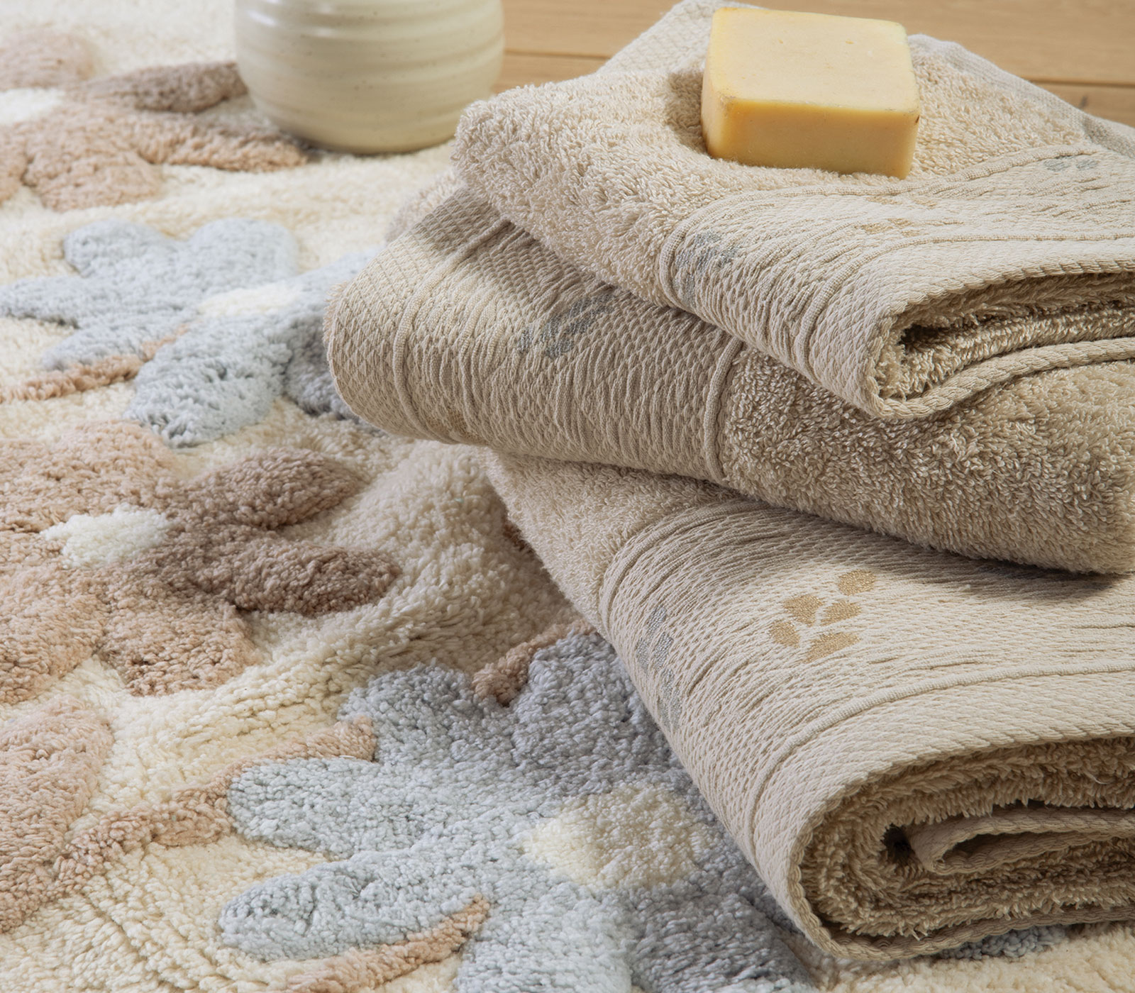 Σετ Πετσέτες Nef-Nef Homeware (3ΤΜΧ) Sylia Beige 