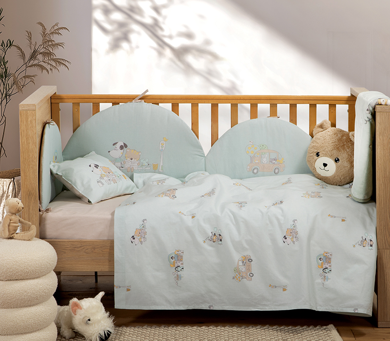 Βρεφικά Σεντόνια Nef-Nef Homeware (Σετ) Life In The City Aqua