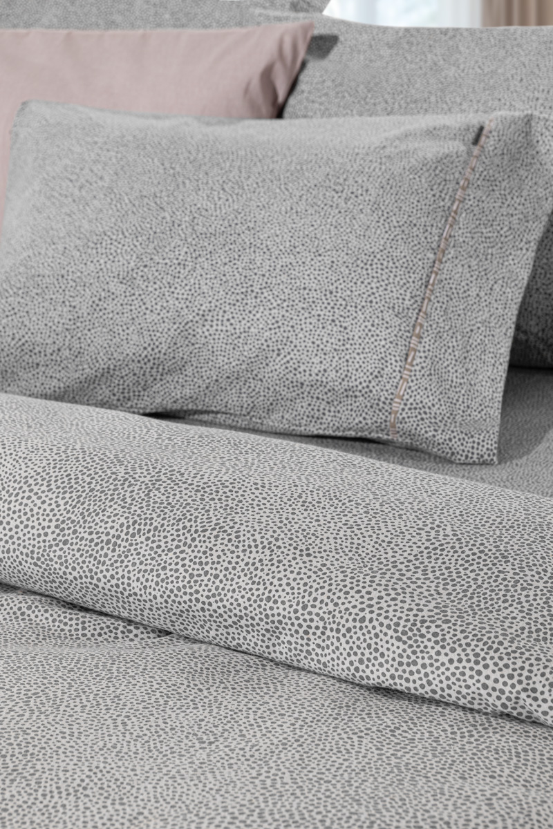 Παπλωματοθήκη Φανελένια Υπέρδιπλη Guy Laroche (Σετ) Laura 225X245 Grey