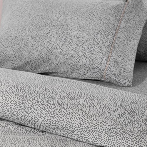 Παπλωματοθήκη Φανελένια Υπέρδιπλη Guy Laroche (Σετ) Laura 225X245 Grey