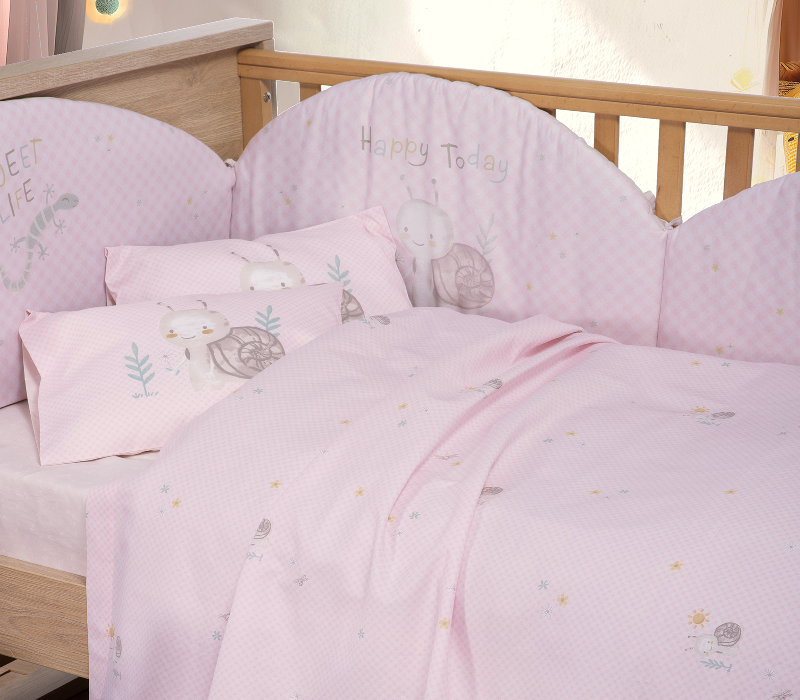 Πάντα Κούνιας Nef-Nef Homeware Cute Snail Pink