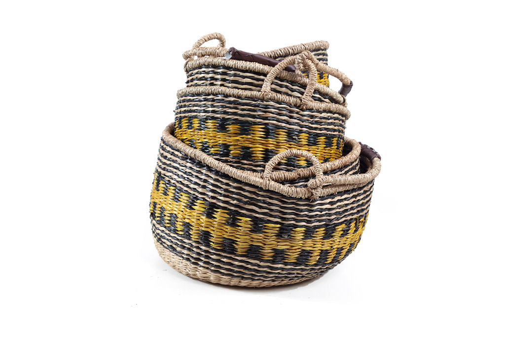 Σετ 5 Καλάθια Cocktail (40x40x22)+(35x35x20)+(30x30x18)+(25x25x16)+(20x20x14) Soulworks