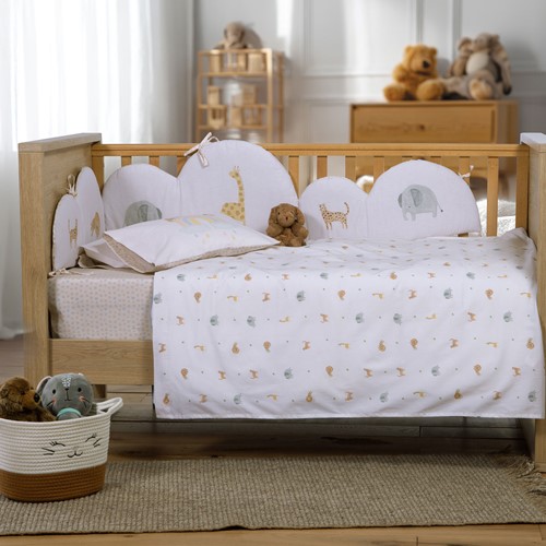 Βρεφική Πάντα Nef-Nef Homeware Jungle In Motion Ecru (60+67+60x40)