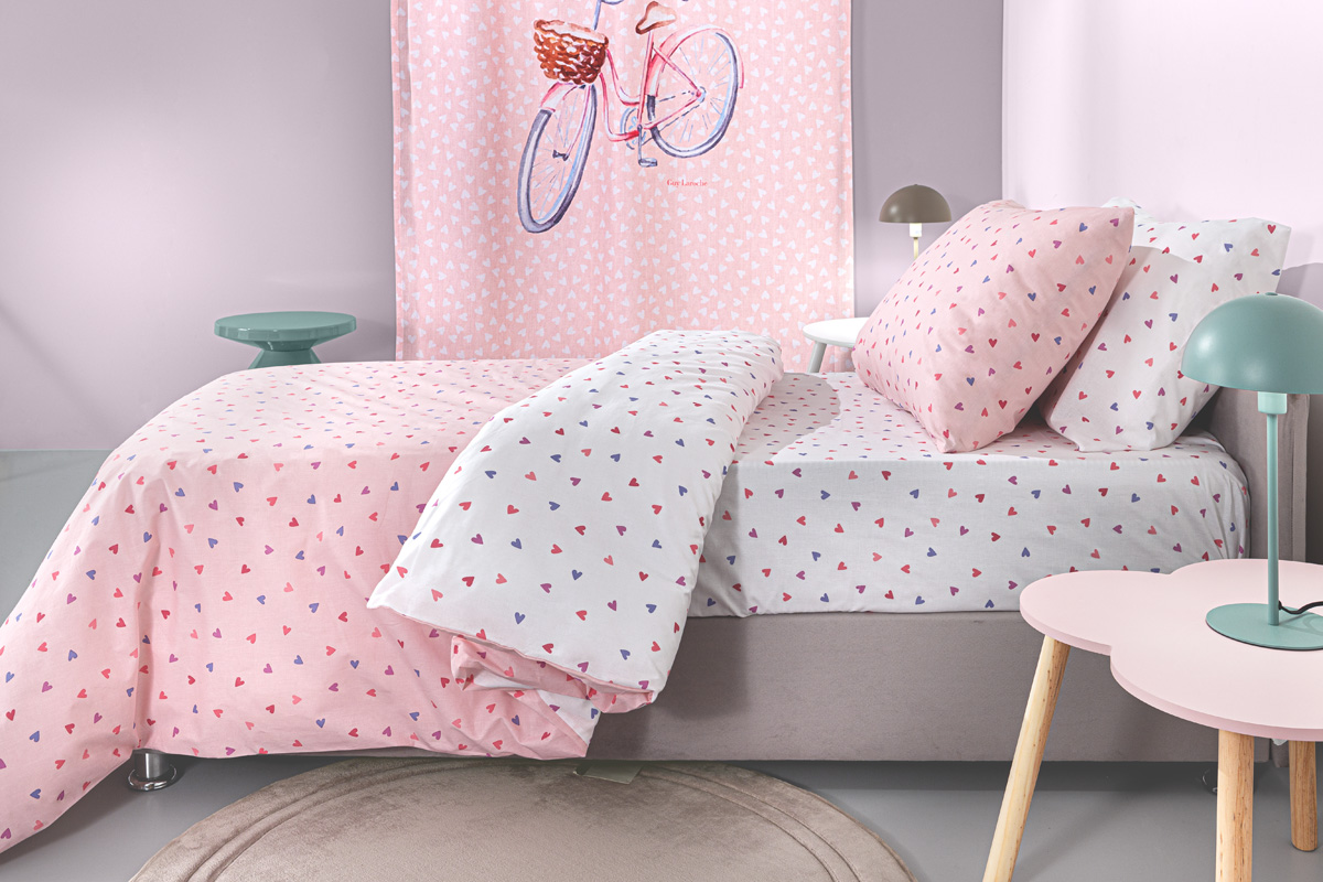 Παιδικά Σεντόνια Guy Laroche (Σετ) Amore Pink 165x250