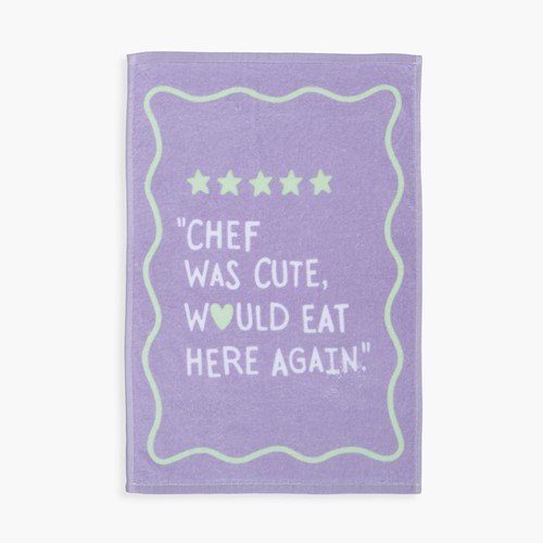 Ποτηρόπανο Nef-Nef Homeware Chef Was Cute 40Χ60 Mauve