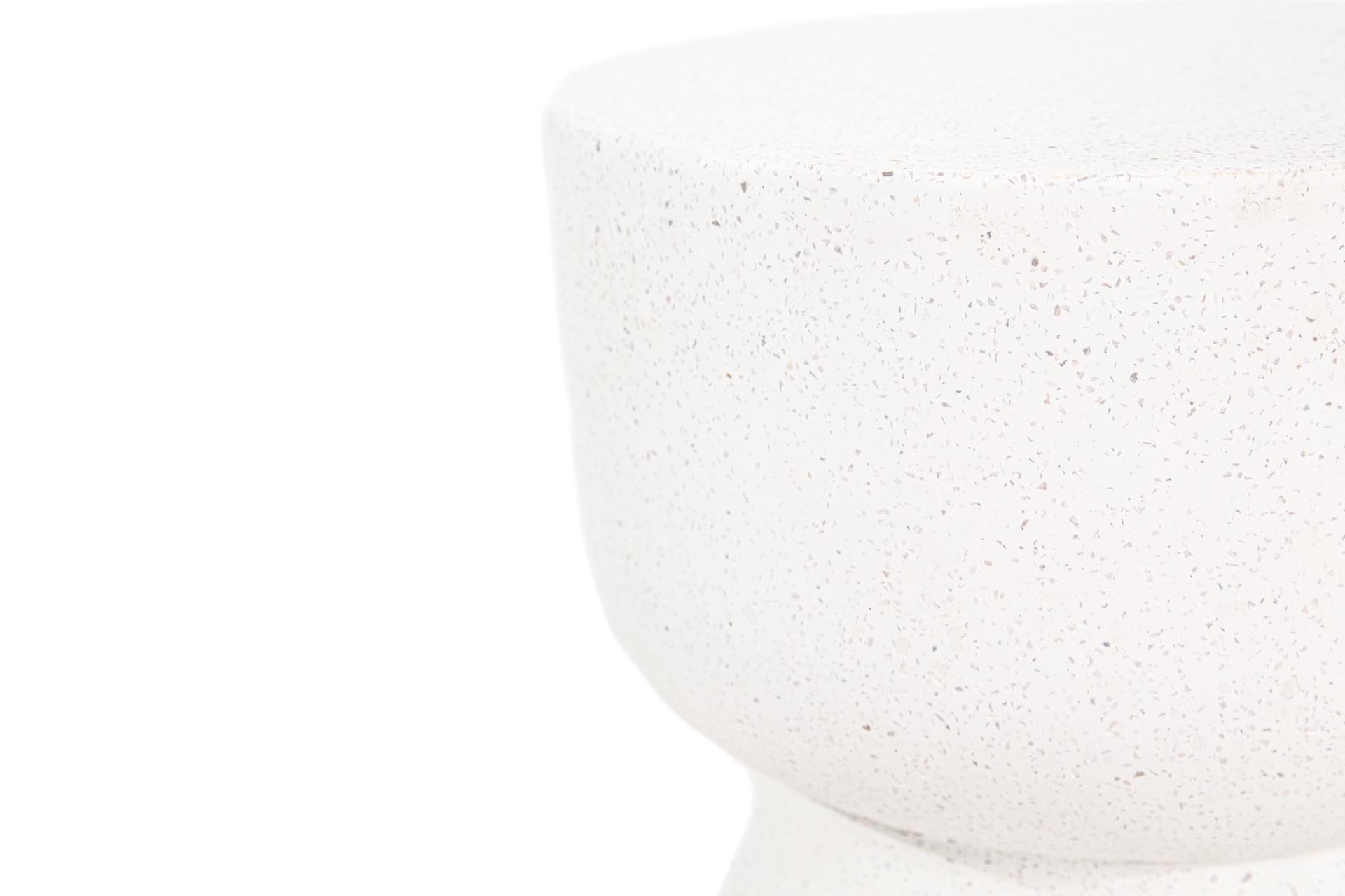 Σκαμπό Rieti Terazzo White Round (37x37x48) Soulworks