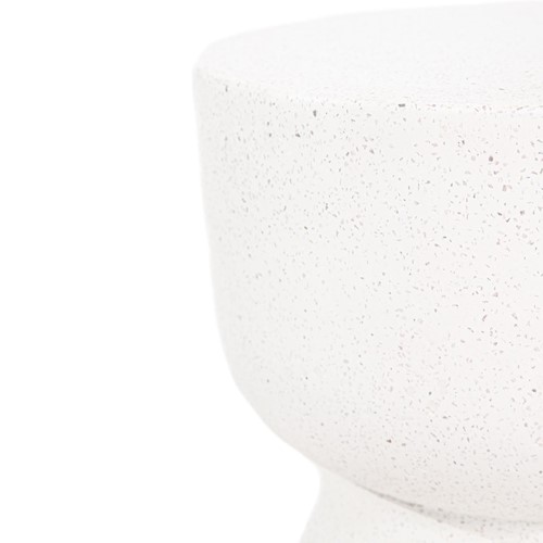 Σκαμπό Rieti Terazzo White Round (37x37x48) Soulworks