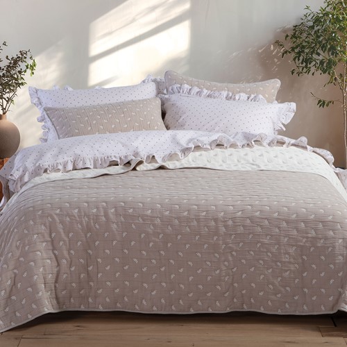 Κουβέρλι Υπέρδιπλο Nef-Nef Homeware Surreal 230x240 Beige