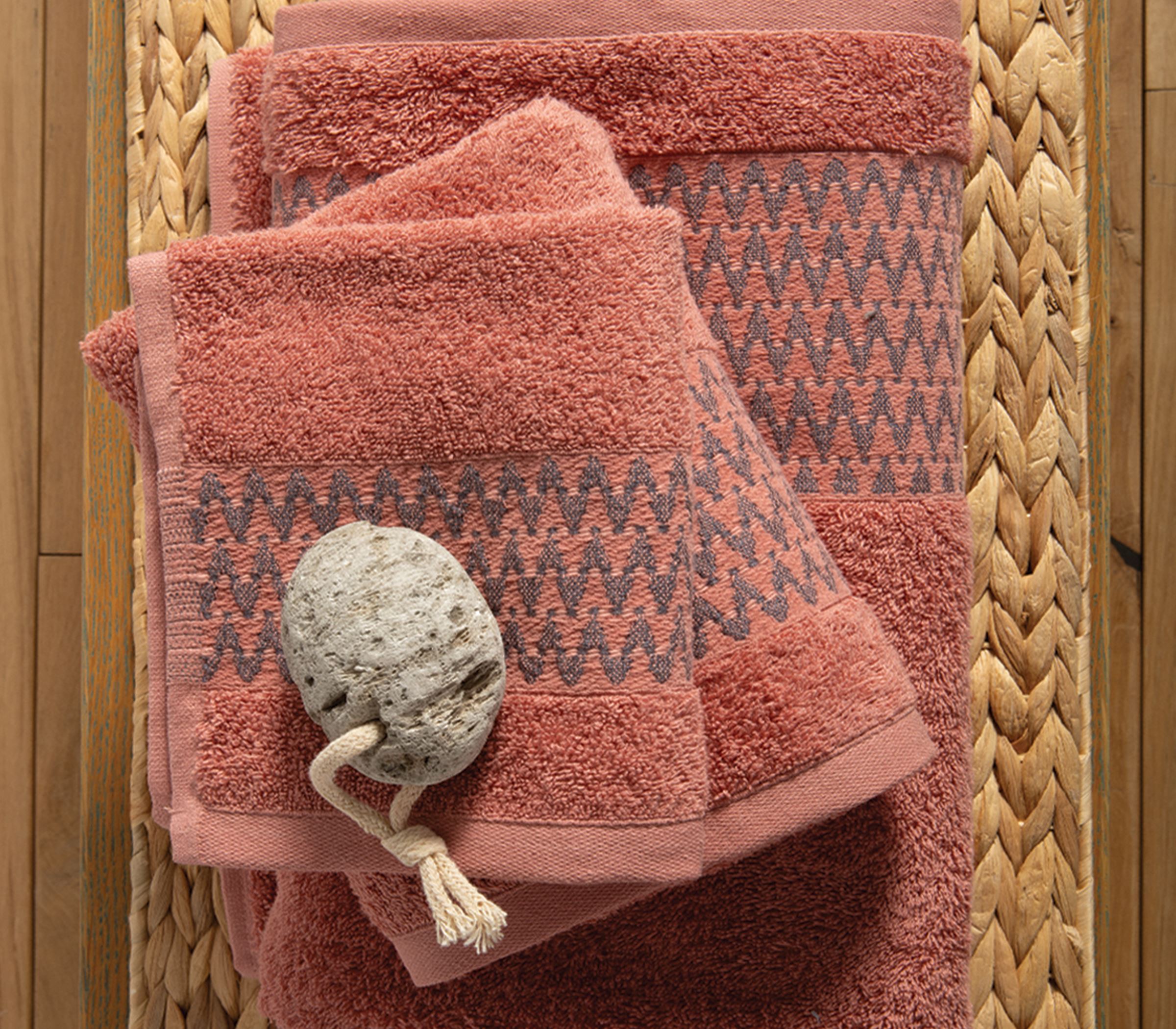 Πετσέτα Προσώπου Nef-Nef Homeware Fonteste 50x90 Peach