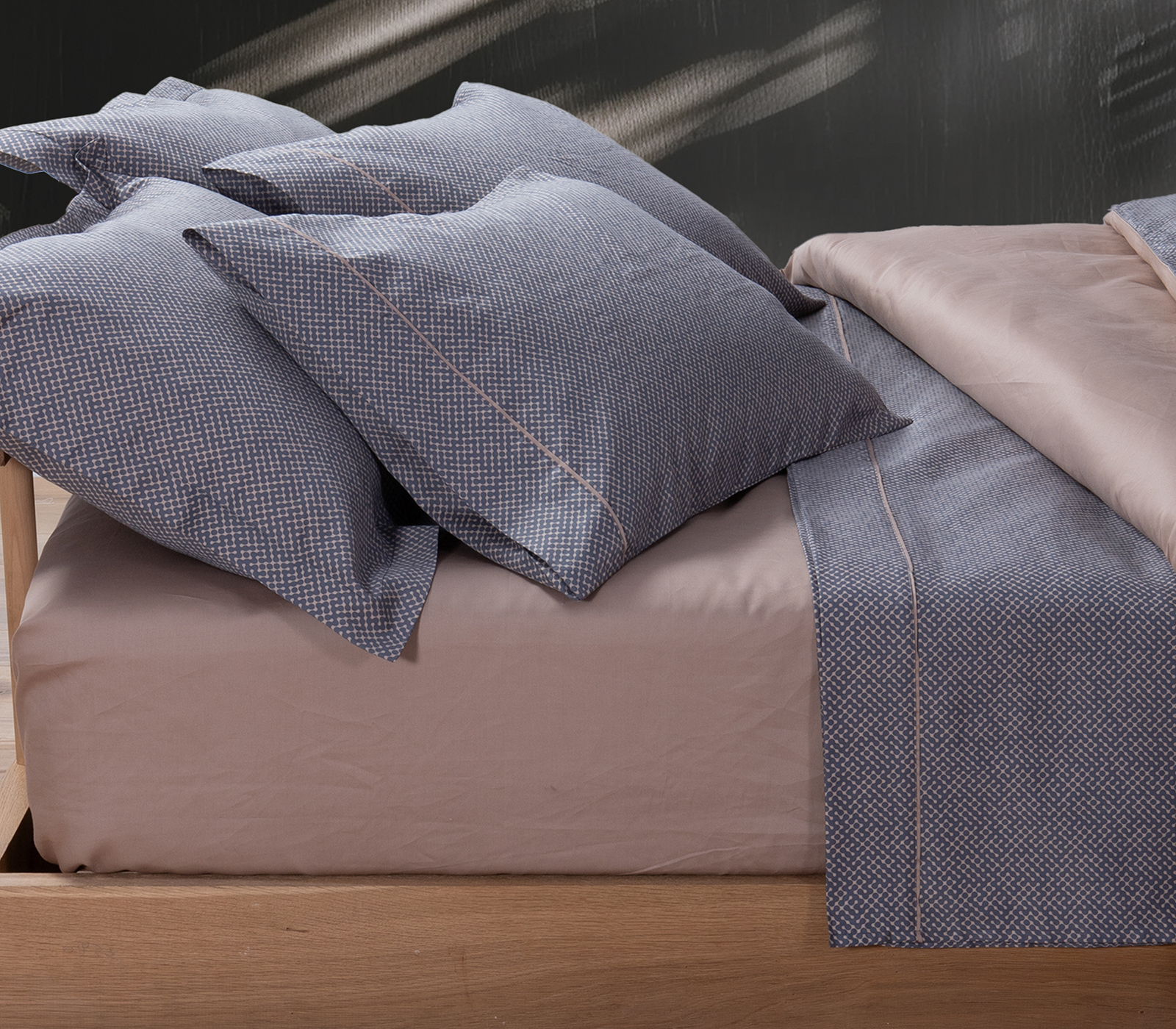 Σεντόνια King Size Nef-Nef Homeware (Σετ) Krampus 270X280 Denim