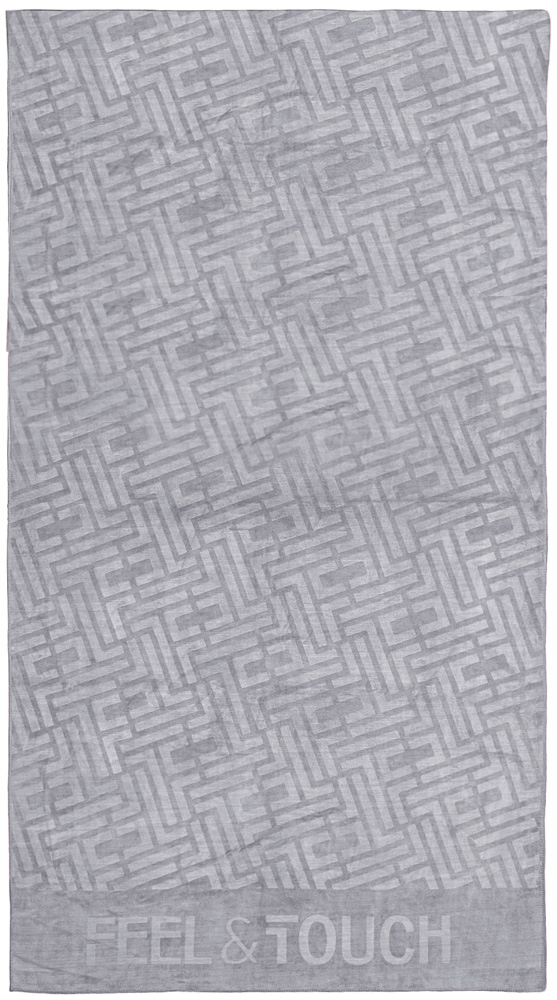 Πετσέτα Θαλάσσης Feel and Touch Icon Titanium 90X170