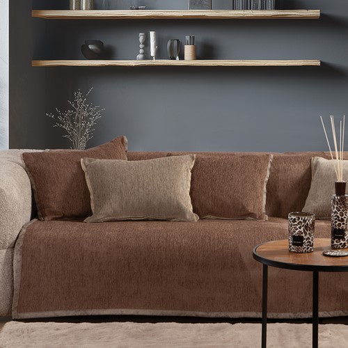 Ριχτάρι Τετραθεσίου Nef-Nef Homeware New Tanger 180x350 Brown/Ecru