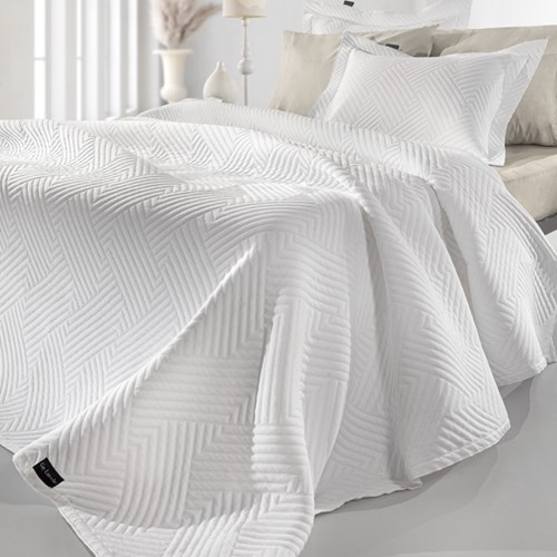 Κουβέρτα Υπέρδιπλη Guy Laroche Lupo White 245X260