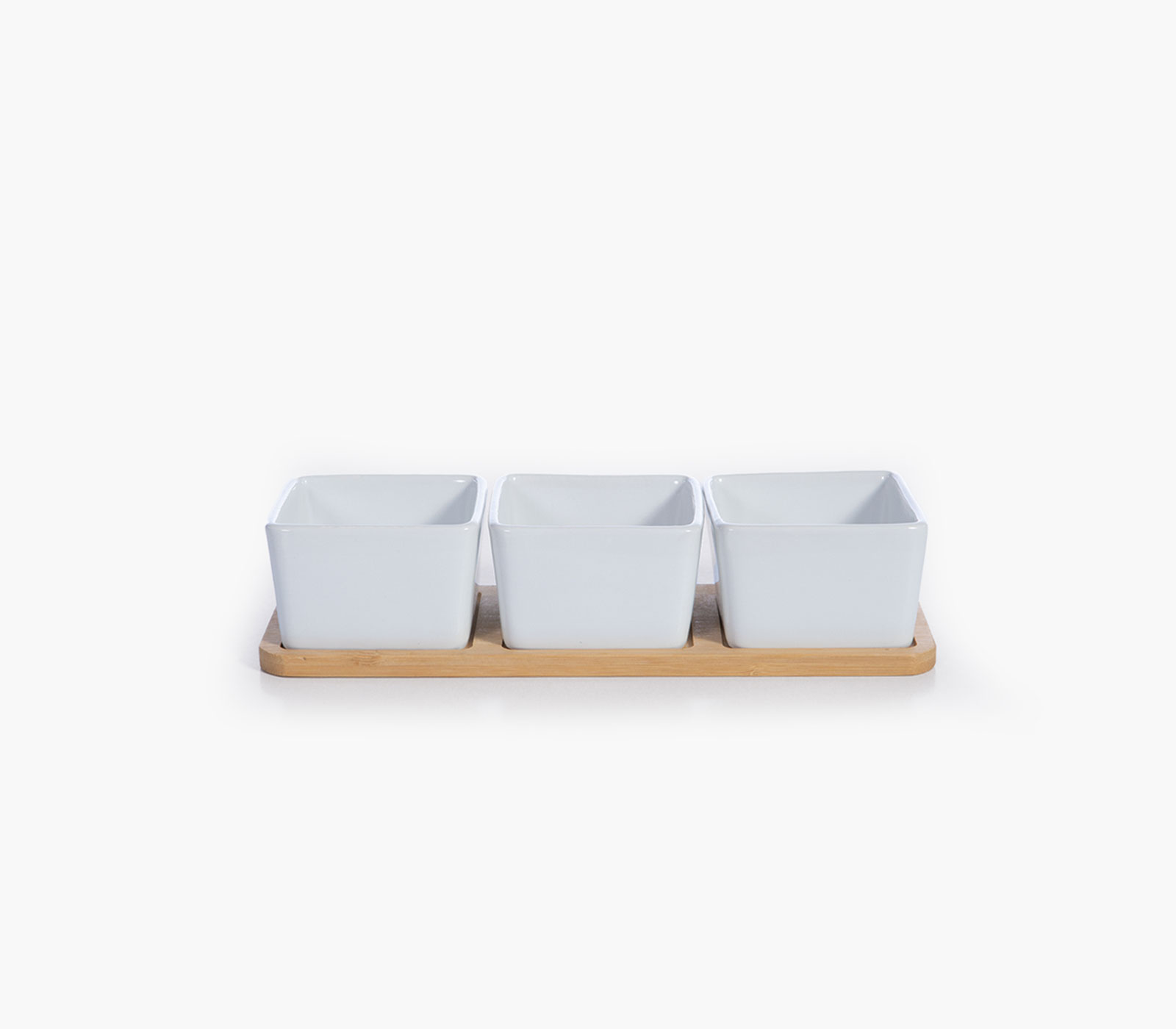 Μπόλ Με Δίσκο Nef-Nef Homeware 3τμχ Sage White